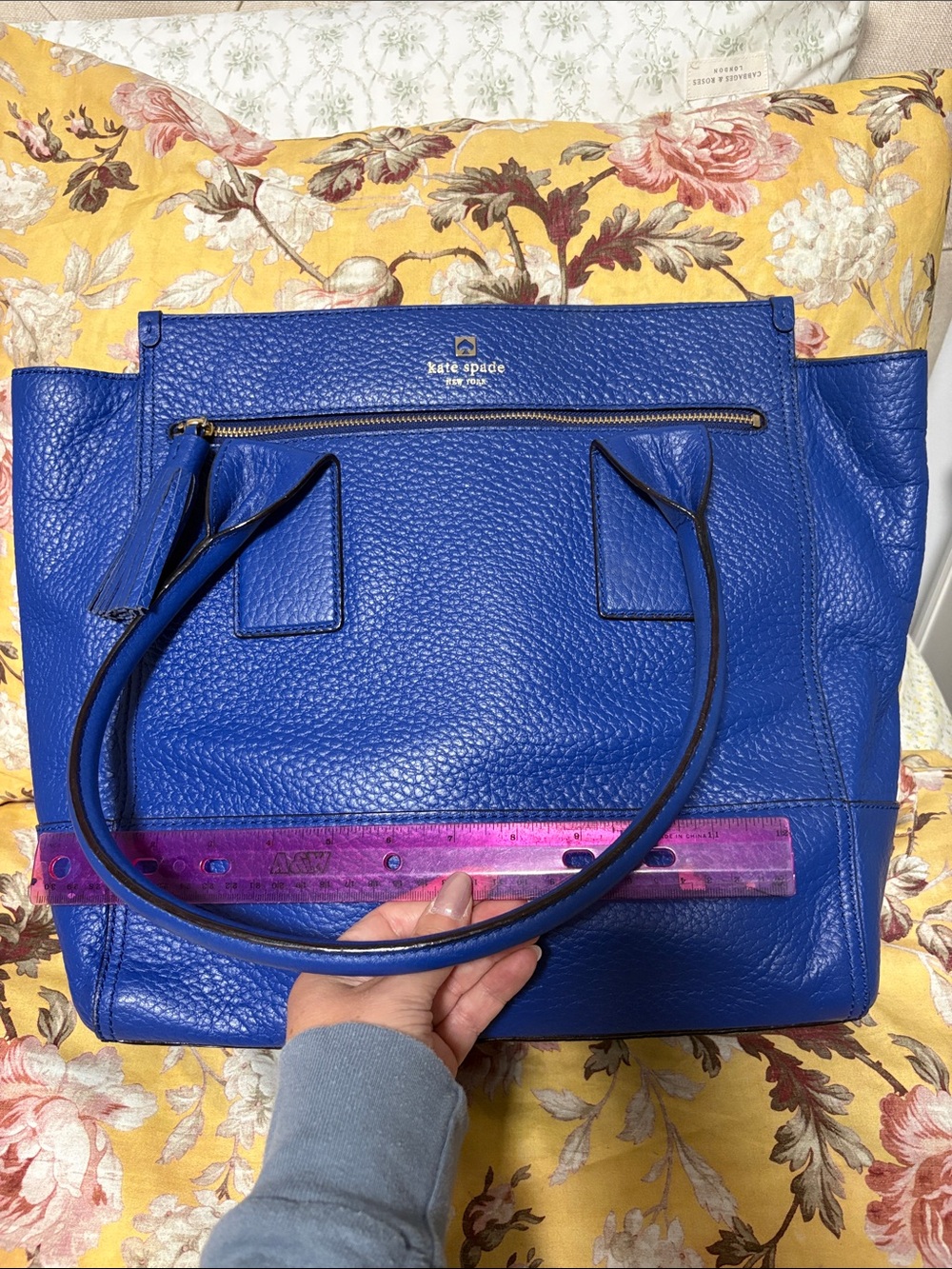 kate spade Electric Cobalt Blue Pebbled Leather Tote